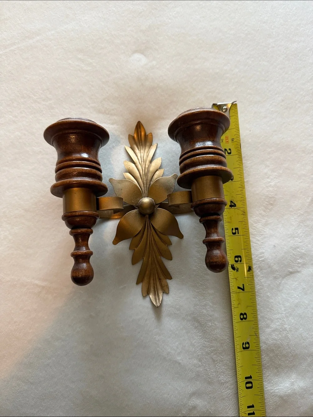 Vintage-Style Brown and Gold Wall Sconce - Home Wall Decor